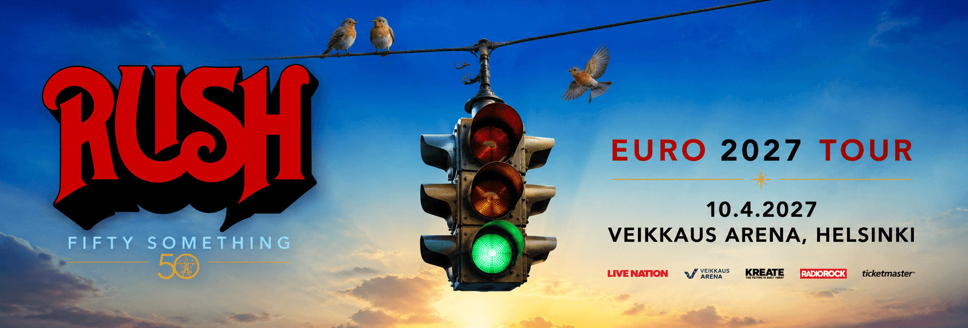 Rush — Fifty Something EURO 2027 Tour, Veikkaus Arena Helsinki 10.4.2027